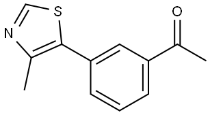 1-[3-(4-Methyl-5-thiazolyl)phenyl]ethanone Structure