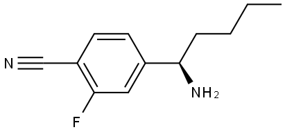 4-((1R)-1-AMINOPENTYL)-2-FLUOROBENZENECARBONITRILE Structure