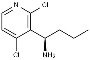 (1R)-1-(2,4-DICHLORO(3-PYRIDYL))BUTYLAMINE Structure