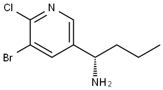 (1S)-1-(5-BROMO-6-CHLORO(3-PYRIDYL))BUTYLAMINE Structure