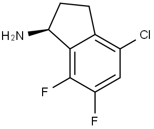 (1S)-4-CHLORO-6,7-DIFLUORO-2,3-DIHYDRO-1H-INDEN-1-AMINE Structure