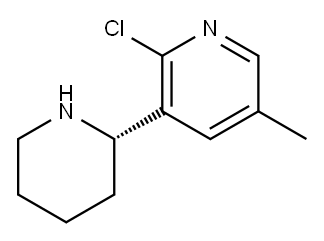 2-CHLORO-5-METHYL-3-[(2S)-PIPERIDIN-2-YL]PYRIDINE Structure