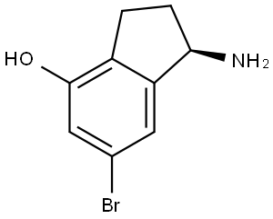 (1R)-1-amino-6-bromo-2,3-dihydro-1H-inden-4-ol Structure