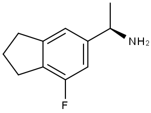 (R)-1-(7-fluoro-2,3-dihydro-1H-inden-5-yl)ethan-1-amine Structure