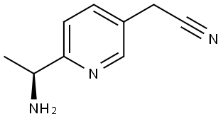 2-{6-[(1S)-1-aminoethyl]pyridin-3-yl}acetonitrile Structure