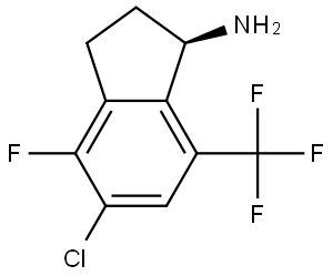 (1R)-5-Chloro-4-fluoro-2,3-dihydro-7-(trifluoromethyl)-1H-inden-1-amine Structure