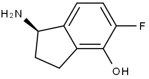 (1R)-1-amino-5-fluoro-2,3-dihydro-1H-inden-4-ol Structure