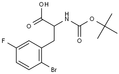 N-Boc-2-bromo-5-fluoro-DL-phenylalanine Structure