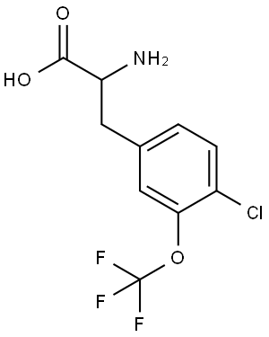 2-AMINO-3-[4-CHLORO-3-(TRIFLUOROMETHOXY)PHENYL]PROPANOIC ACID 구조식 이미지