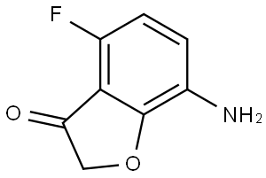 7-amino-4-fluoro-2,3-dihydro-1-benzofuran-3-one Structure