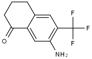 7-amino-6-(trifluoromethyl)-1,2,3,4-tetrahydronaphthalen-1-one Structure