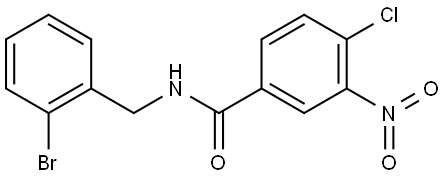 N-(2-bromobenzyl)-4-chloro-3-nitrobenzamide Structure