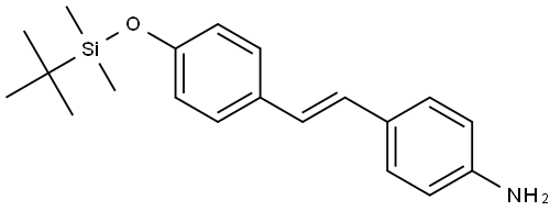 (E)-4-(4-((tert-butyldimethylsilyl)oxy)styryl)aniline 구조식 이미지