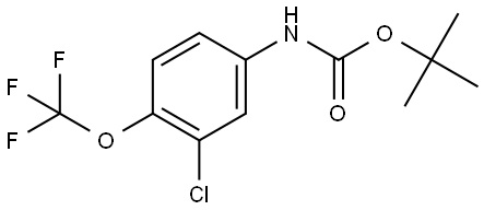 1,1-Dimethylethyl N-[3-chloro-4-(trifluoromethoxy)phenyl]carbamate 구조식 이미지