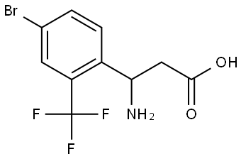 3-AMINO-3-(4-BROMO-2-(TRIFLUOROMETHYL)PHENYL)PROPANOIC ACID Structure