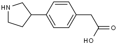 2-[4-(pyrrolidin-3-yl)phenyl]acetic acid Structure