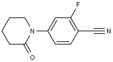 2-Fluoro-4-(2-oxo-1-piperidinyl)benzonitrile Structure