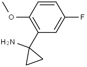 1-(5-fluoro-2-methoxyphenyl)cyclopropan-1-amine 구조식 이미지