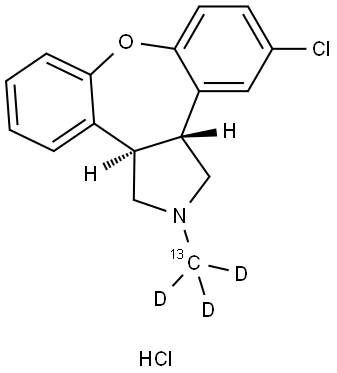 Asenapine-13C-D3 hydrochloride Structure