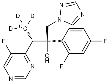 Voriconazole-13C3,d3 Structure