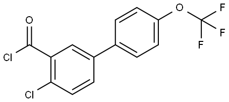 4-Chloro-4'-(trifluoromethoxy)[1,1'-biphenyl]-3-carbonyl chloride Structure