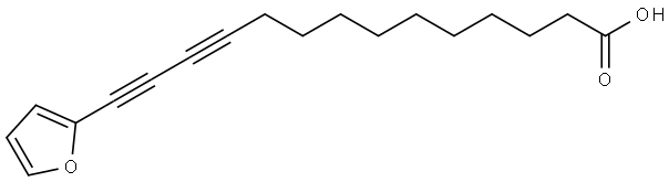 14-(furan-2-yl) tetradeca-11,13-diynoic acid 구조식 이미지