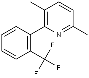 3,6-Dimethyl-2-[2-(trifluoromethyl)phenyl]pyridine Structure