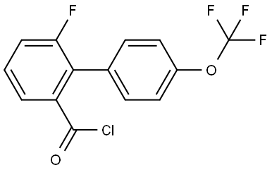 6-Fluoro-4'-(trifluoromethoxy)[1,1'-biphenyl]-2-carbonyl chloride Structure