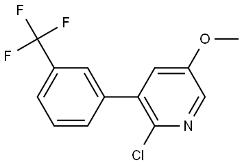 2-Chloro-5-methoxy-3-[3-(trifluoromethyl)phenyl]pyridine Structure