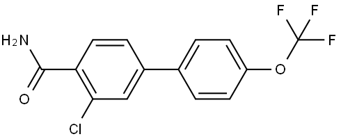 3-Chloro-4'-(trifluoromethoxy)[1,1'-biphenyl]-4-carboxamide Structure