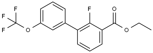 Ethyl 2-fluoro-3'-(trifluoromethoxy)[1,1'-biphenyl]-3-carboxylate Structure