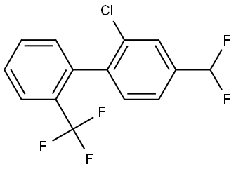 2-Chloro-4-(difluoromethyl)-2'-(trifluoromethyl)-1,1'-biphenyl Structure