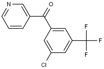 3-Chloro-5-(trifluoromethyl)phenyl]-3-pyridinylmethanone Structure