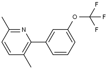 3,6-Dimethyl-2-[3-(trifluoromethoxy)phenyl]pyridine 구조식 이미지