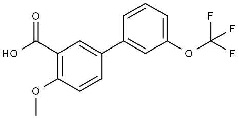 4-Methoxy-3'-(trifluoromethoxy)[1,1'-biphenyl]-3-carboxylic acid Structure