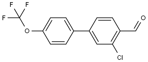 3-Chloro-4'-(trifluoromethoxy)[1,1'-biphenyl]-4-carboxaldehyde Structure