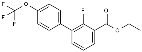 Ethyl 2-fluoro-4'-(trifluoromethoxy)[1,1'-biphenyl]-3-carboxylate Structure