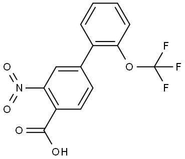 3-nitro-2'-(trifluoromethoxy)-[1,1'-biphenyl]-4-carboxylic acid Structure