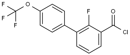 2-Fluoro-4'-(trifluoromethoxy)[1,1'-biphenyl]-3-carbonyl chloride Structure