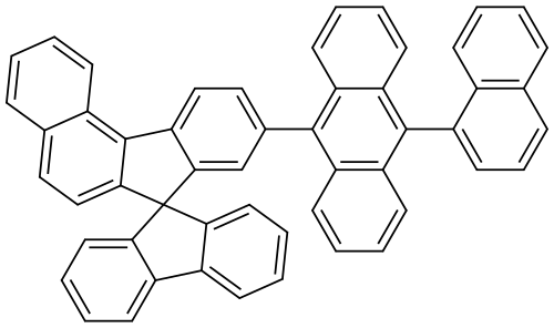 9-(10-(Naphthalen-1-yl)anthracen-9-yl)spiro[benzo[c]fluorene-7,9'-fluorene Structure