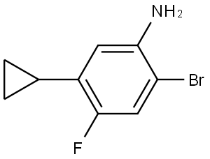 2-Bromo-5-cyclopropyl-4-fluorobenzenamine Structure