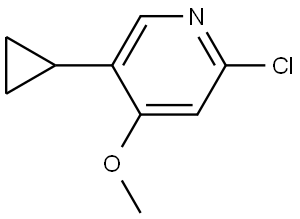 2-chloro-5-cyclopropyl-4-methoxypyridine Structure