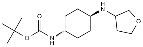 tert-butyl ((1r,4r)-4-((tetrahydrofuran-3-yl)amino)cyclohexyl)carbamate Structure