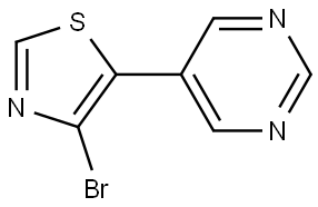 4-Bromo-5-(5-pyrimidyl)thiazole Structure