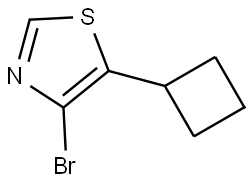 4-Bromo-5-(cyclobutyl)thiazole Structure