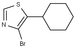 4-Bromo-5-(cyclohexyl)thiazole Structure