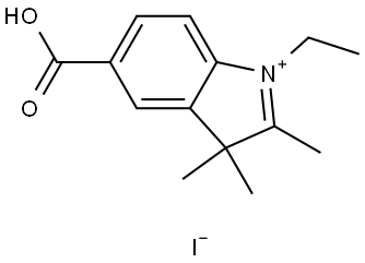 5-carboxy-1-ethyl-2,3,3-trimethyl-3H-indol-1-ium iodide Structure