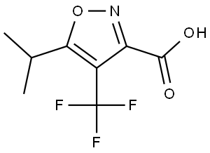 3-Isoxazolecarboxylic acid, 5-(1-methylethyl)-4-(trifluoromethyl)- Structure