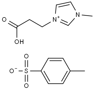 1H-Imidazolium, 3-(2-carboxyethyl)-1-methyl-, 4-methylbenzenesulfonate (1:1) Structure