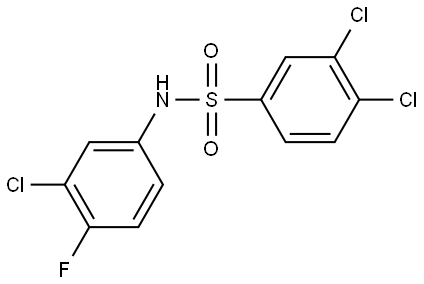 3,4-Dichloro-N-(3-chloro-4-fluorophenyl)benzenesulfonamide Structure